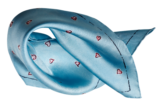 Erich Biehle Hearts Pocket Square